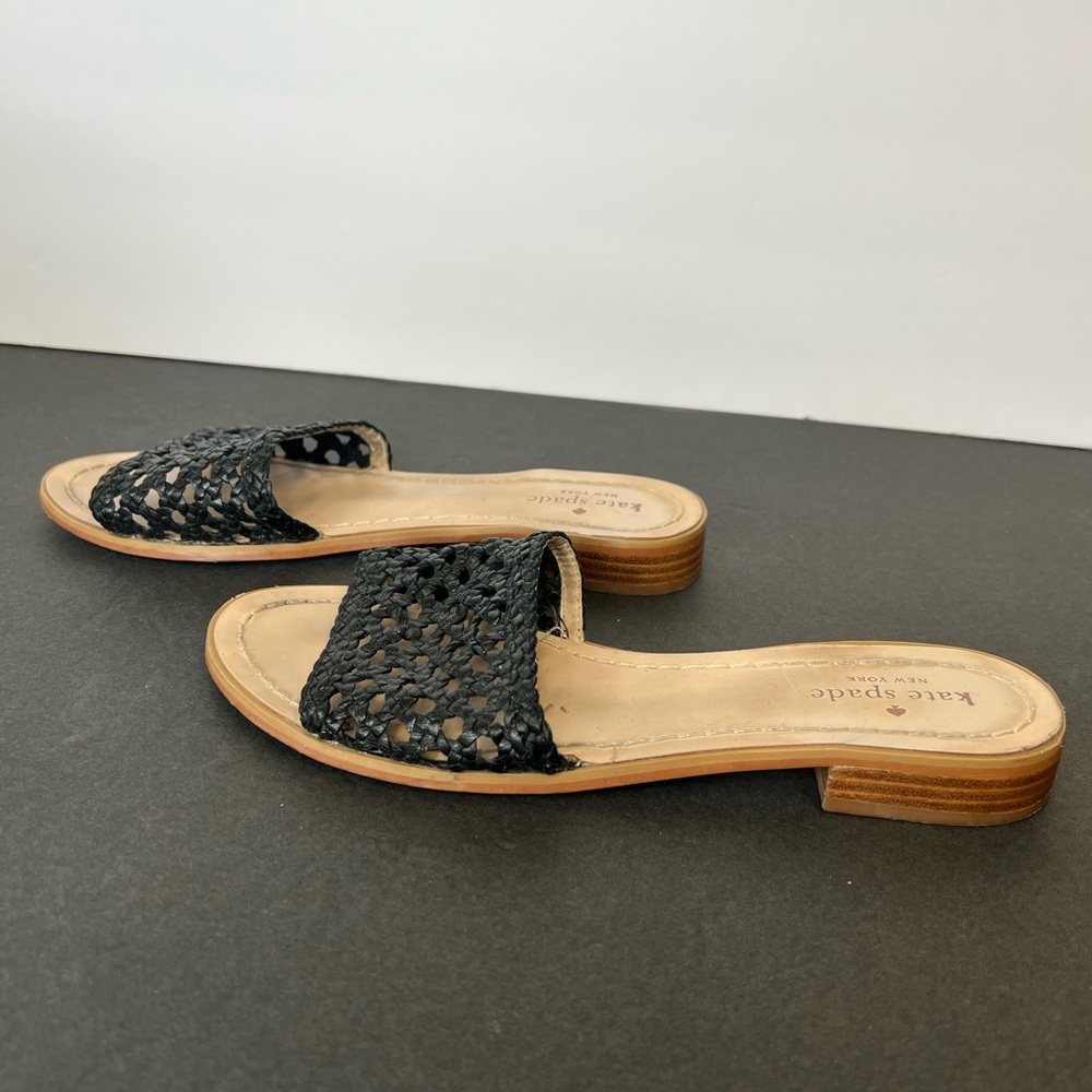 Kate Spade Berlin Woven Sandals Black, 8.5 - Picture 3 of 10